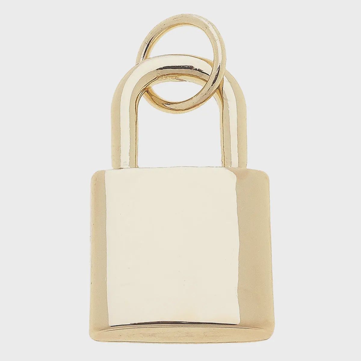 Canvas Padlock Charm in Shiny Gold