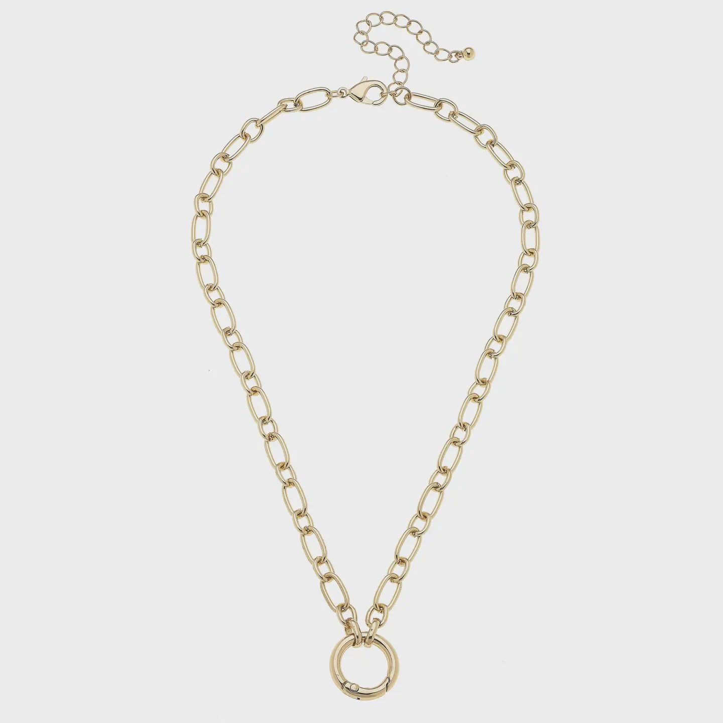 Canvas Sasha Charm Necklace Base in Shiny Gold