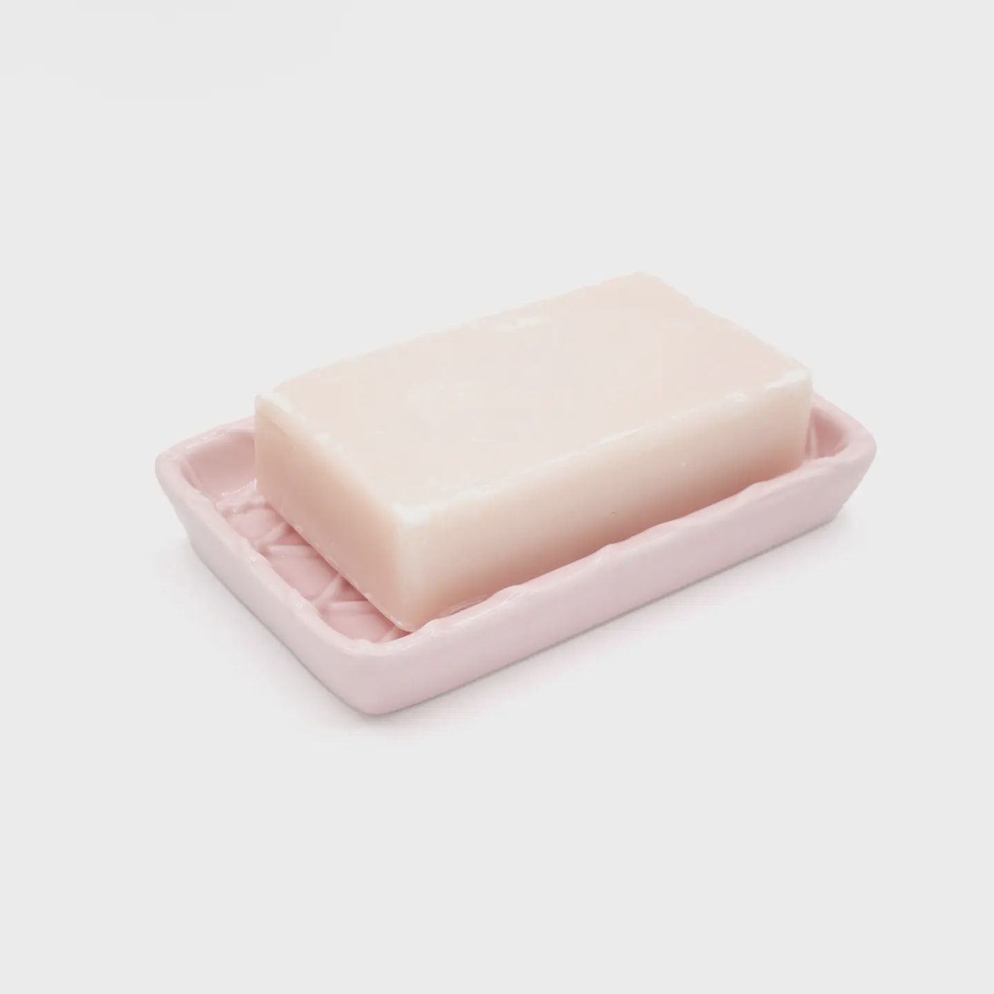 Oak Lane Pink Textured Soap Dish