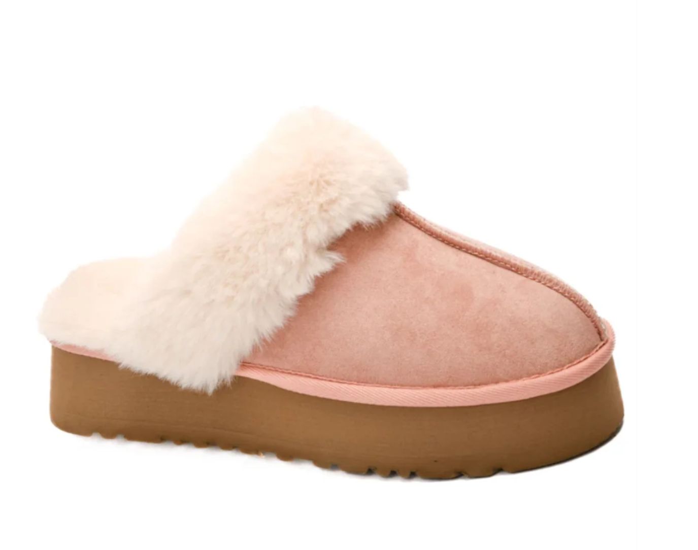 Corkys Blush Faux Suede Cuddle Up Slip On Shoe