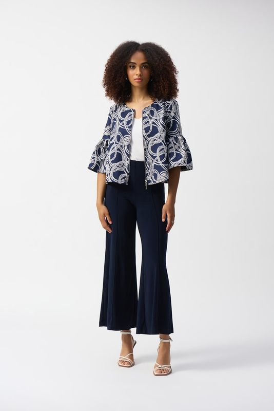 Joseph Ribkoff Silky Knit Pull-On Wide-Leg Pants Midnight Blue