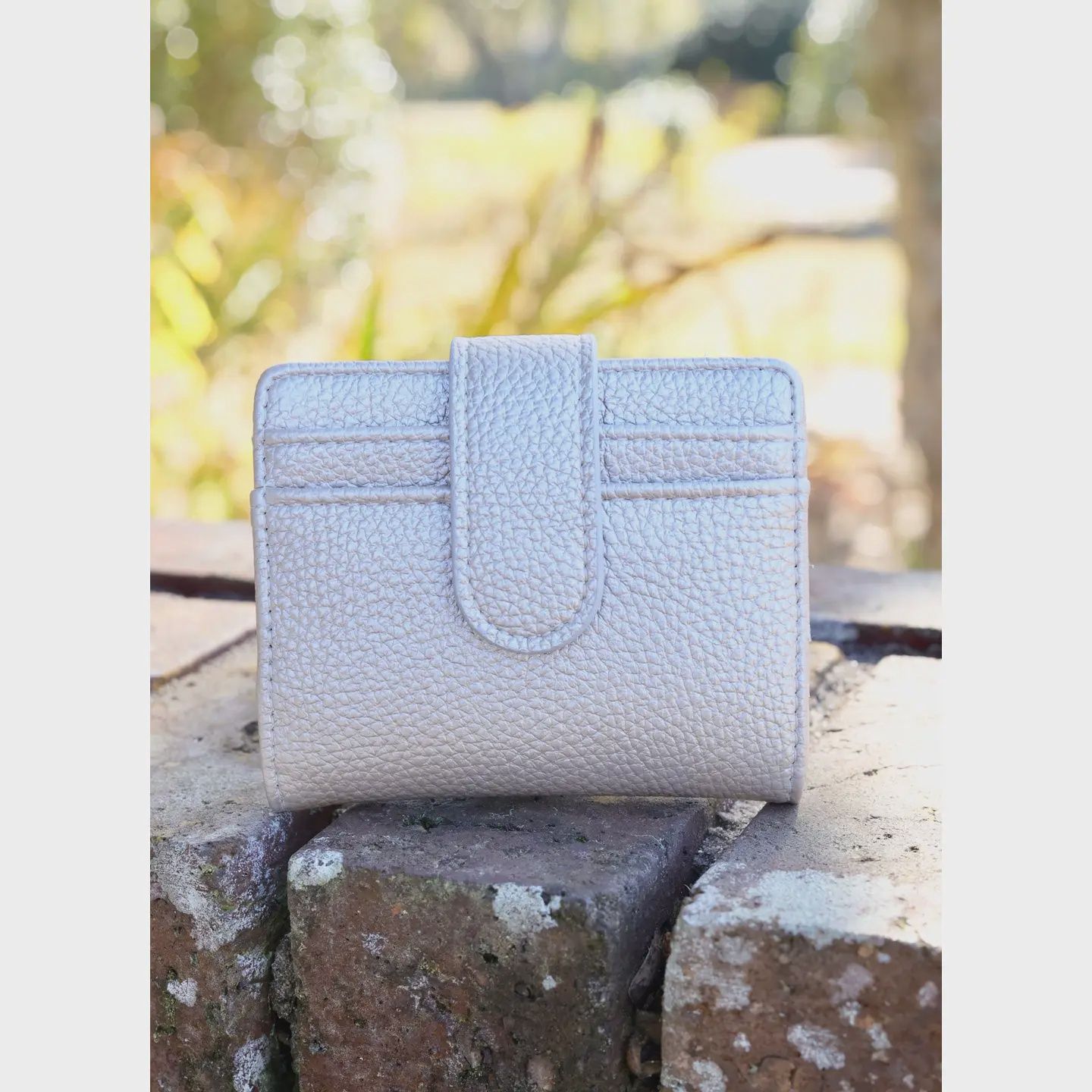 Caroline Hill Tate Card Holder Wallet- Pearl