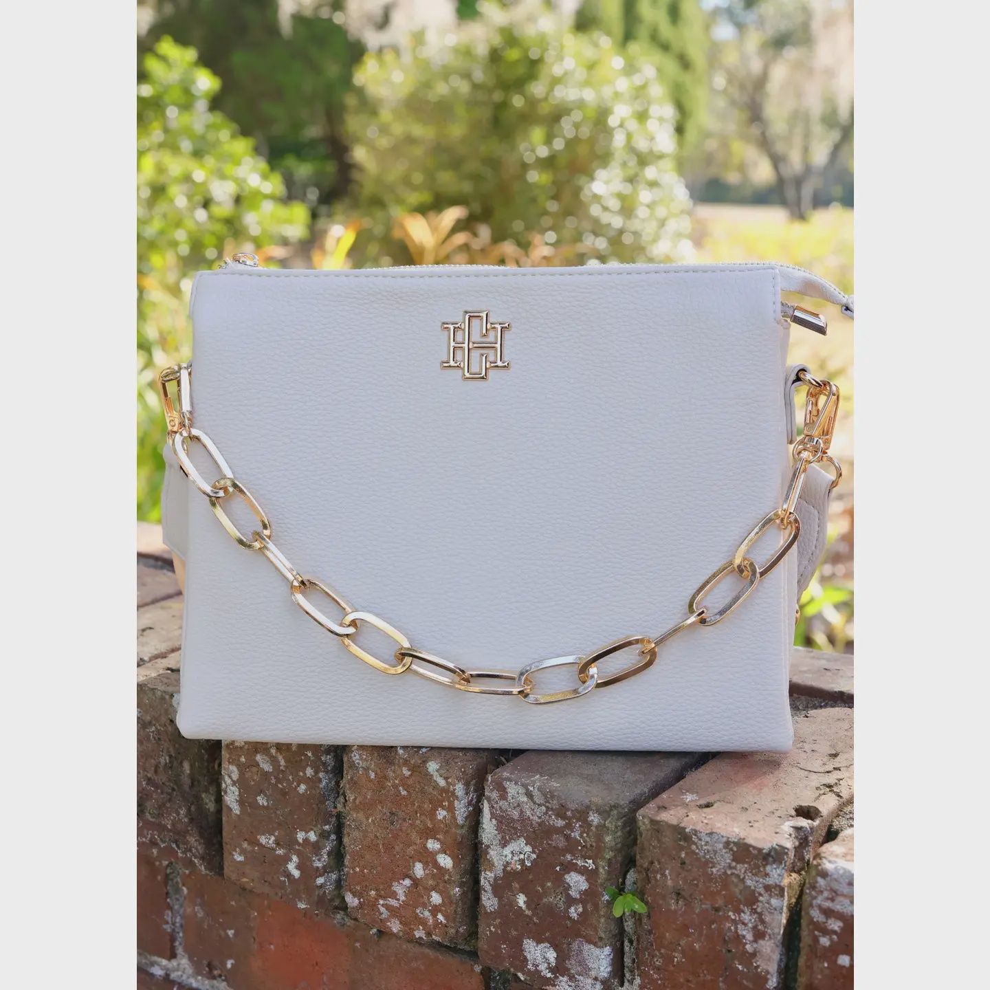 Caroline Hill Ariana Crossbody- Cream