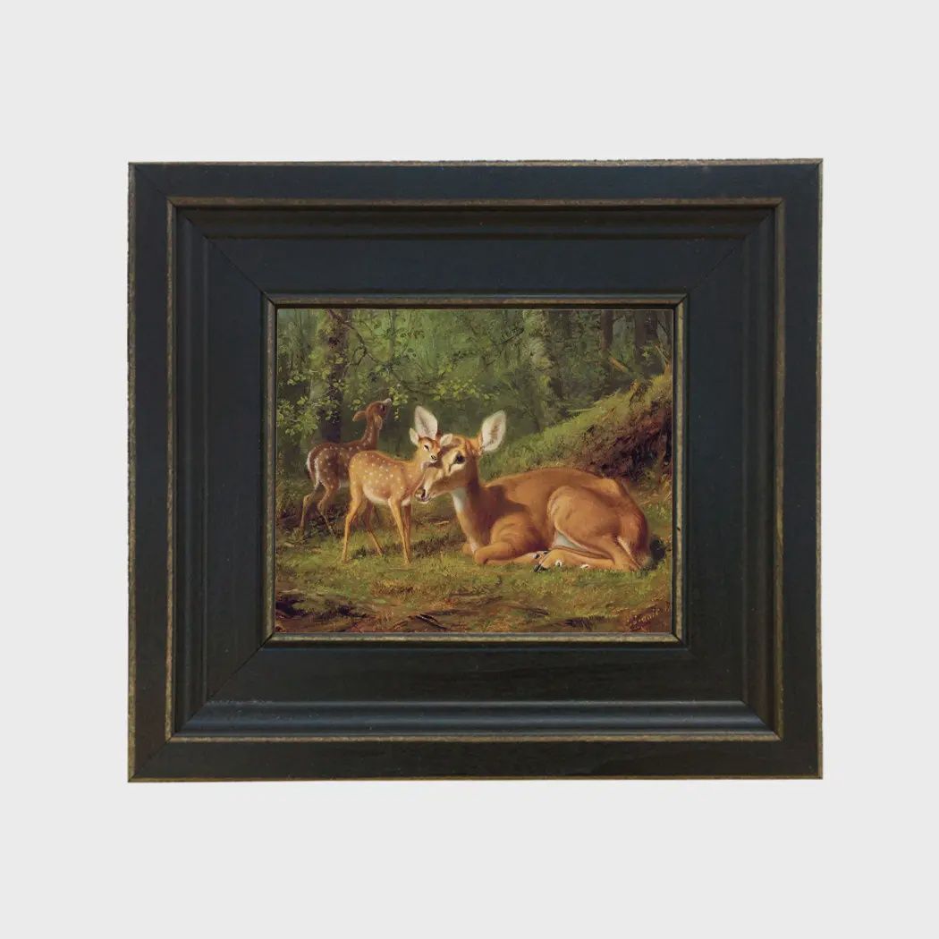 Madison Bay Co. Doe and Twin Fawns By Tait Oil Painting Print On Canvas 5x6