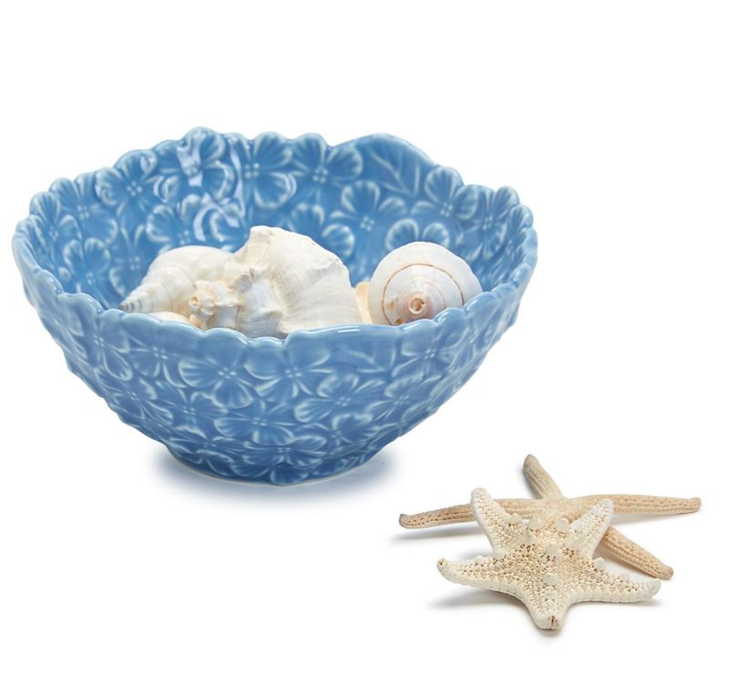 Two&#39;s Company Blue Hydrangea Set of 3 Tidbit Bowls Porcelain