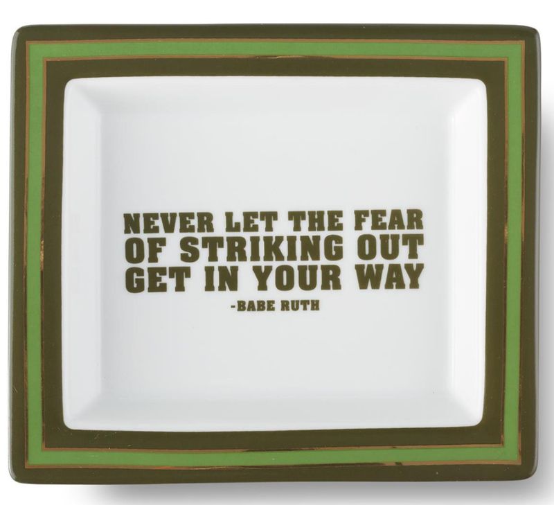 Two&#39;s Company Wise Sayings Gentlemen&#39;s Desk Tray- Babe Ruth