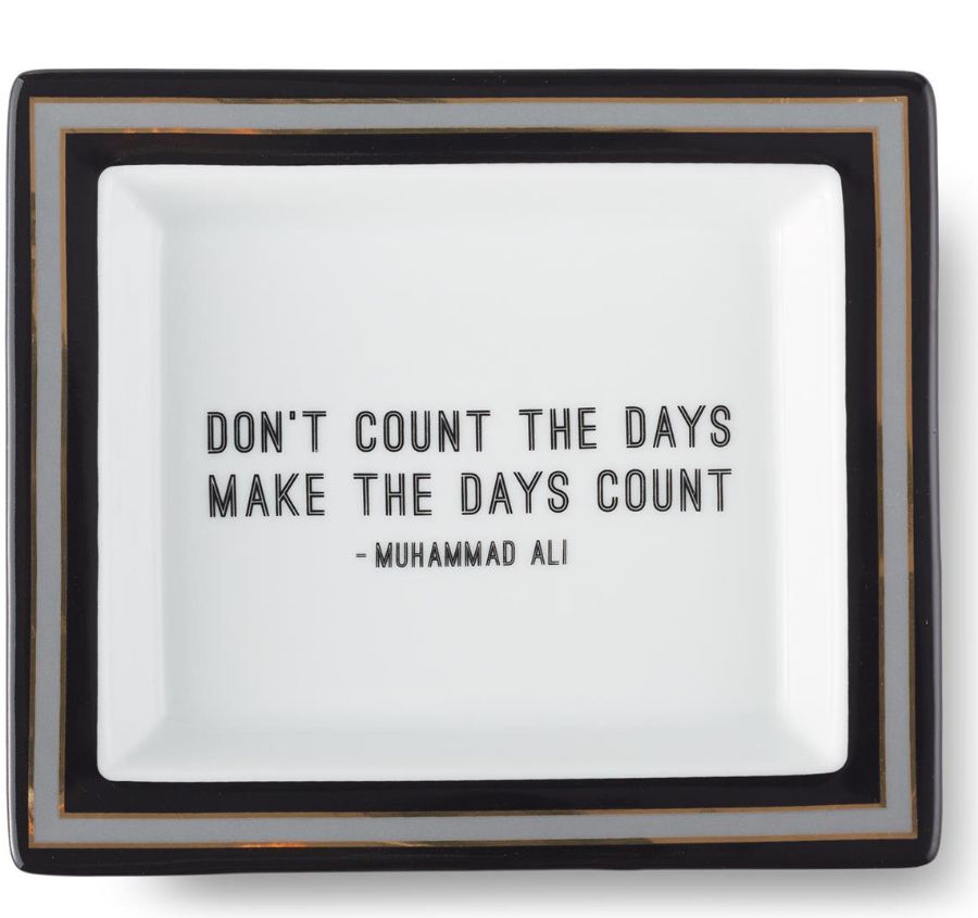 Two&#39;s Company Wise Sayings Gentlemen&#39;s Desk Tray- Muhammad Ali