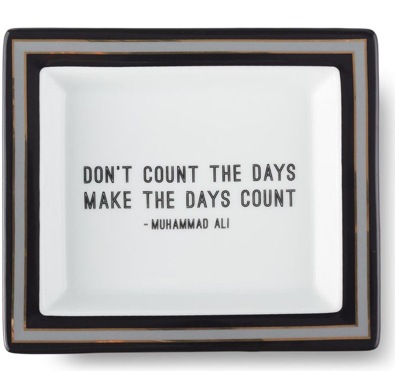 Two&#39;s Company Wise Sayings Gentlemen&#39;s Desk Tray- Muhammad Ali