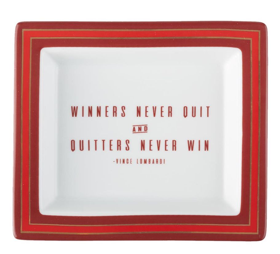 Two&#39;s Company Wise Sayings Gentlemen&#39;s Desk Tray- Vince Lombardi