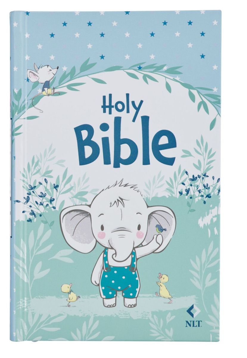 Christian Art Blue Hardcover NLT Keepsake Bible for Boys