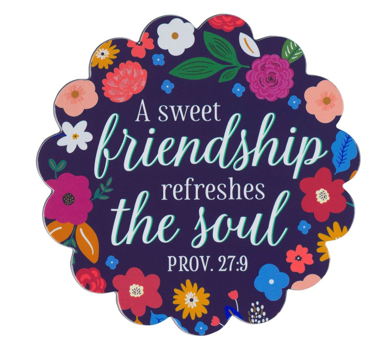 Christian Art Sweet Friendship Magnet - Proverbs 27:9