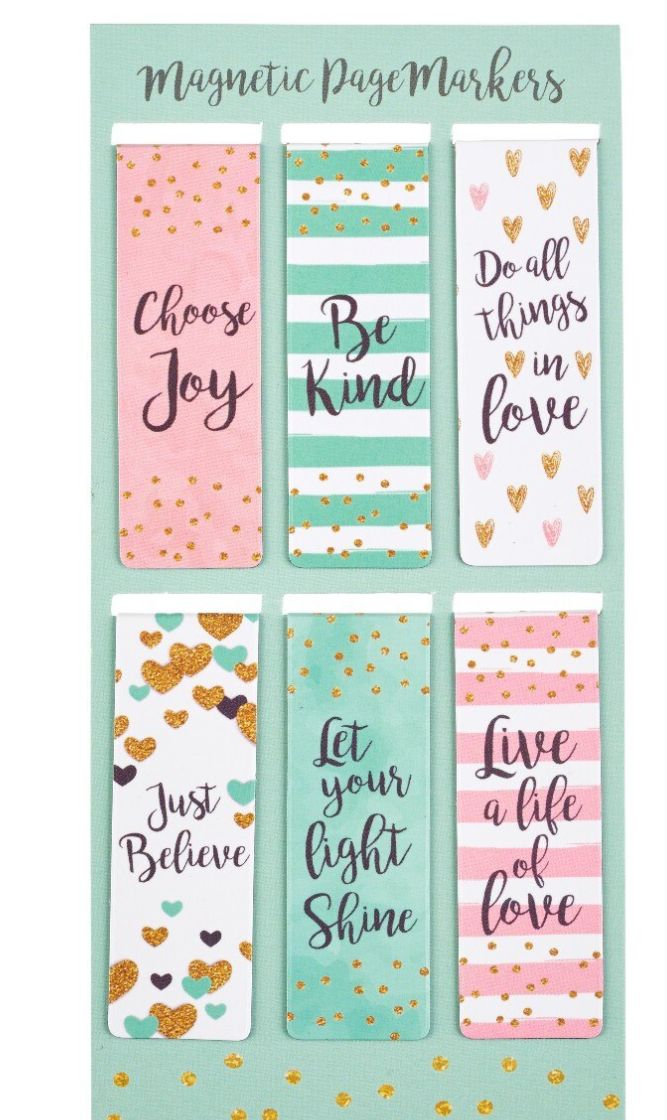 Christian Art Sparkle Magnetic Bookmark Set
