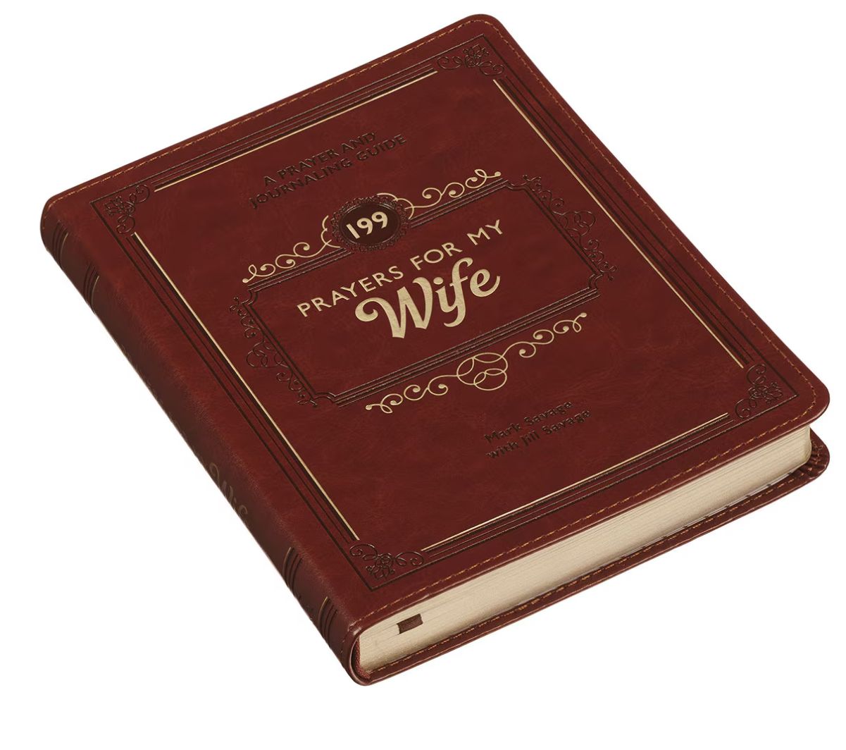 Christian Art 199 Prayers for My Wife Saddle Tan Faux Leather Prayer and Journaling Guide