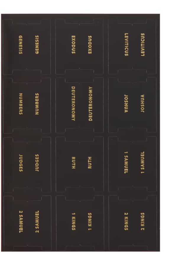 Christian Art Black and Red Old and New Testament Bible Indexing Tabs