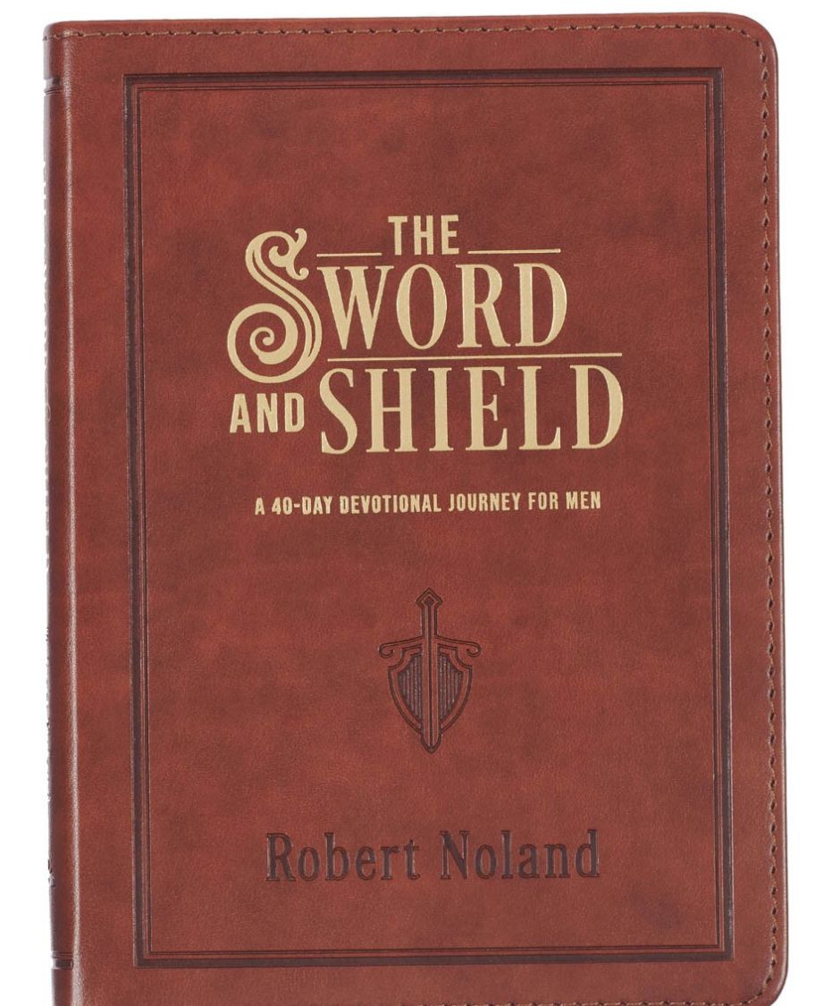 Christian Art The Sword and Shield Saddle Tan Faux Leather Devotional