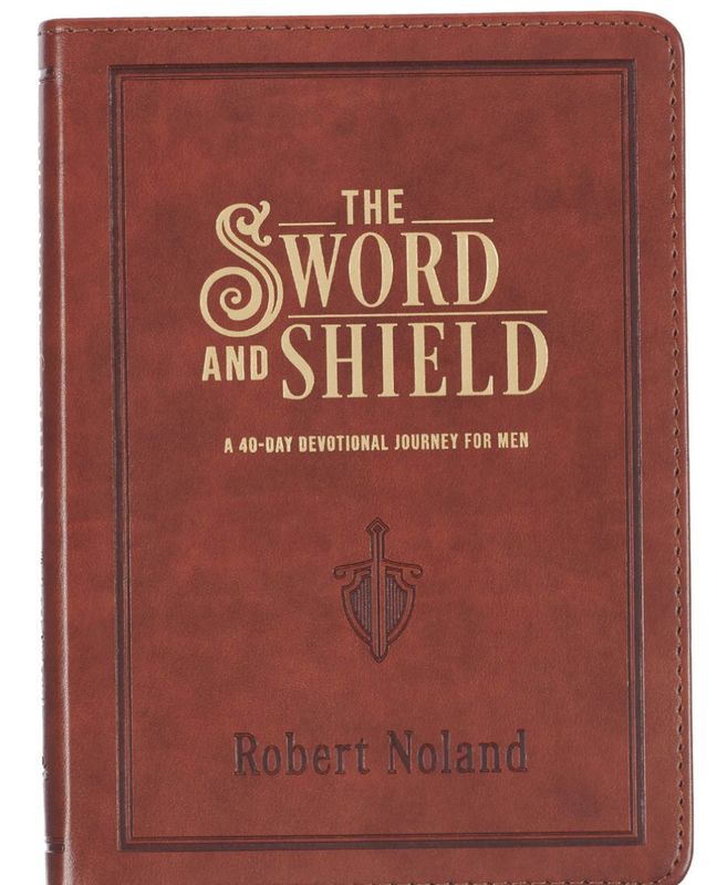 Christian Art The Sword and Shield Saddle Tan Faux Leather Devotional