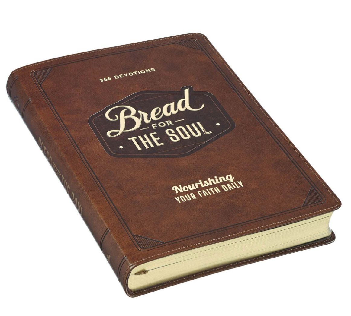 Christian Art Bread for the Soul Brown Faux Leather Devotional