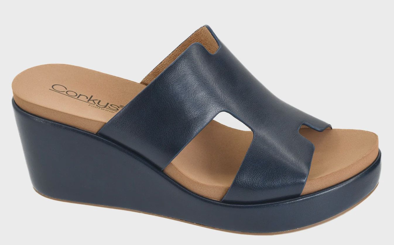 Corkys Pucker Up Navy Wedge Navy