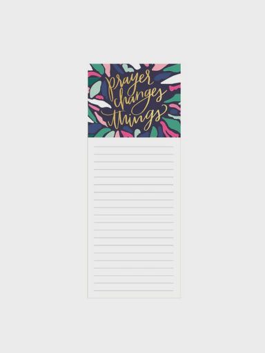 Mary Square Magnetic Notepad - Prayer Changes Things
