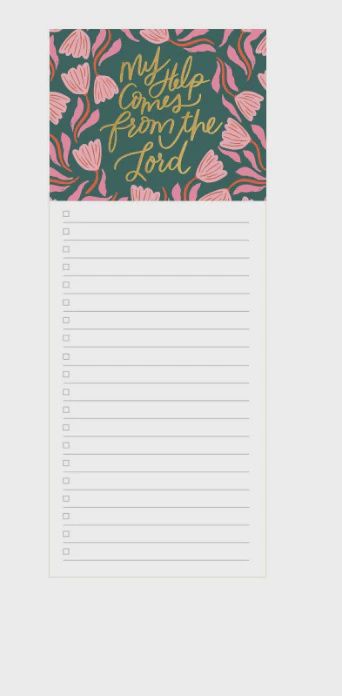 Mary Square Magnetic Notepad - My Help Comes From The Lord