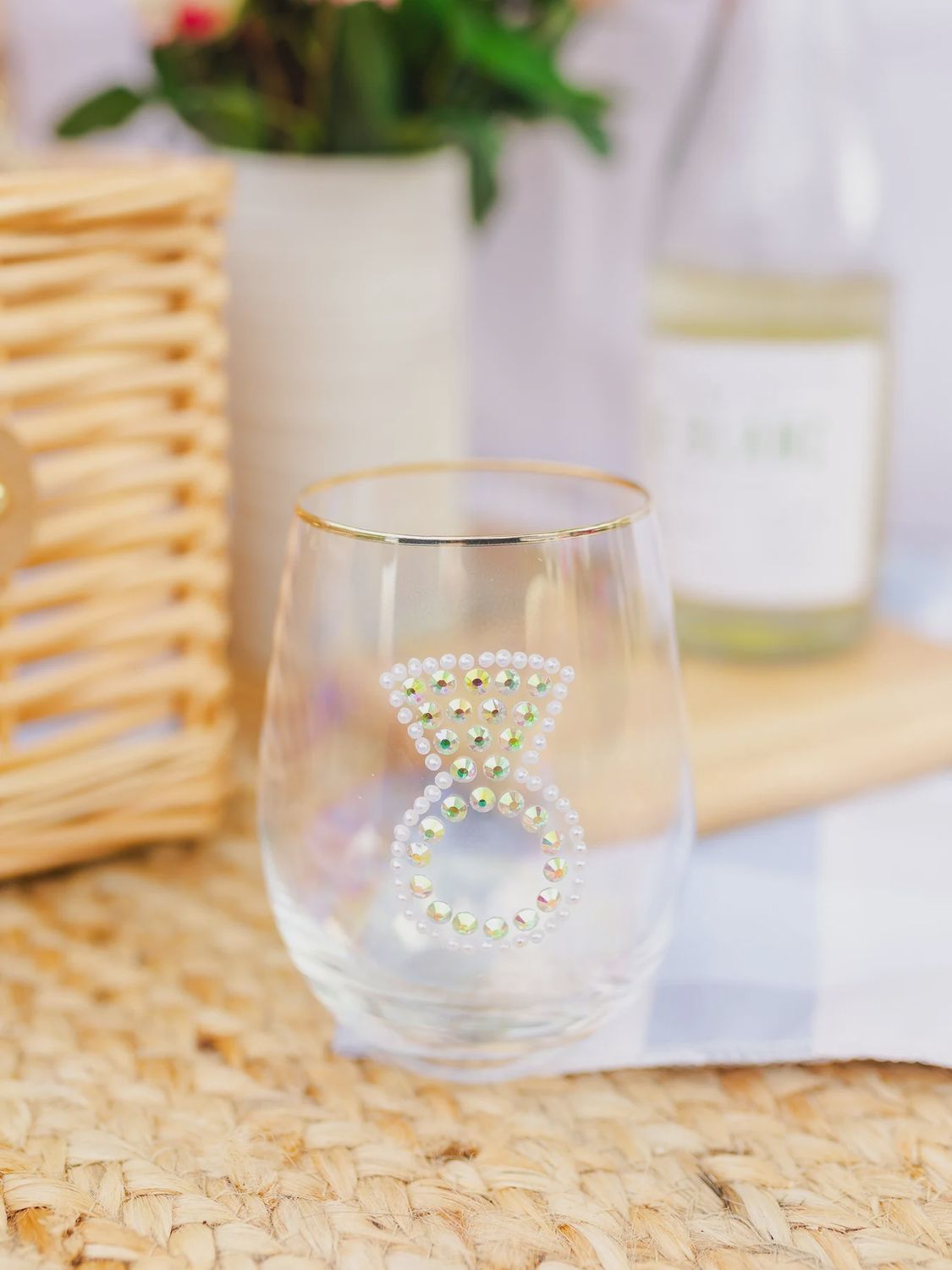 Mary Square Stemless Ring Glass