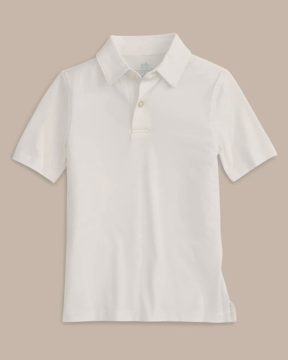 Southern Tide Classic White Youth Boys Driver Performance Polo Shirt