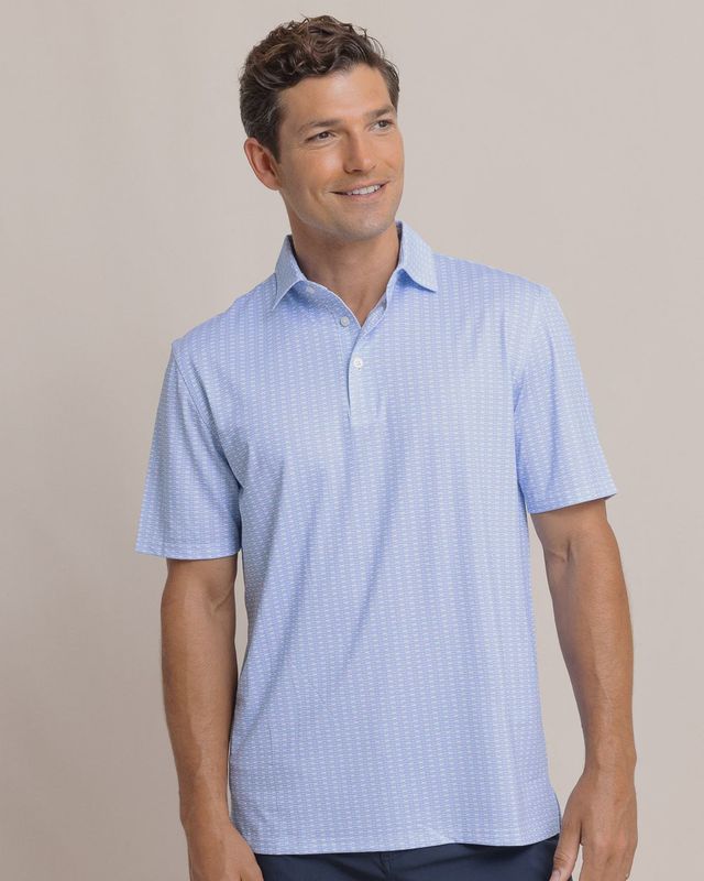 Southern Tide Sand White Driver Dock Cleat Geo Polo