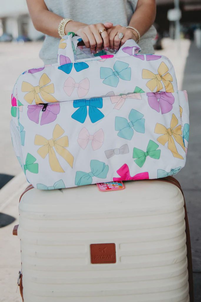 Katydid Multicolored Coquette Bows Duffel Weekender for Women