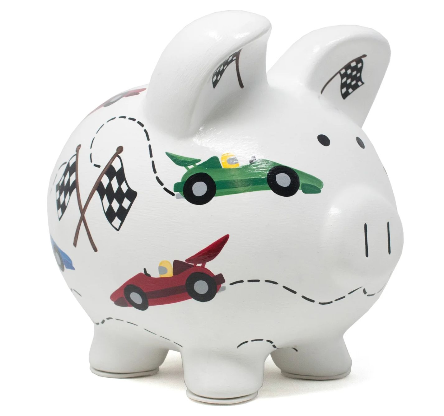 Child to Cherish Vroom Race Car Piggy Bank
