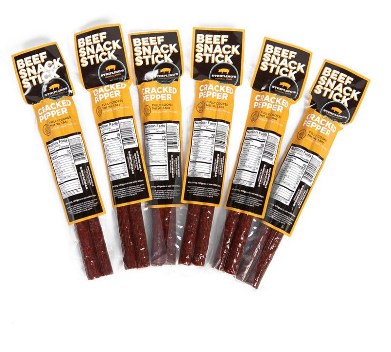 Stripling&#39;s Beef Snack Sticks Cracked Pepper