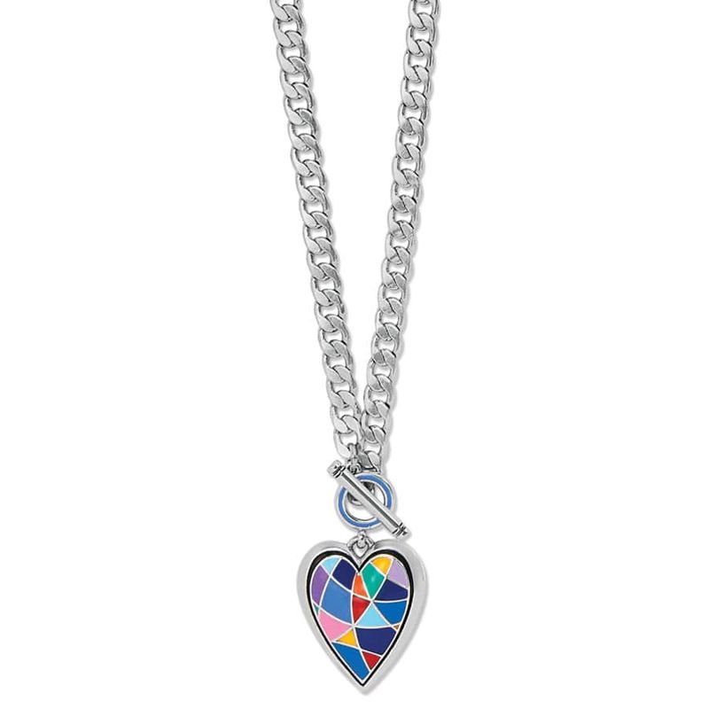 Brighton Colormix Heart Toggle Necklace Silver-Multi