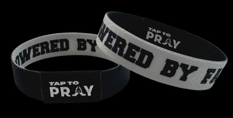 Versible Tap To Pray™ - Wristbands Jesus Is Lord/ Powered By Faith