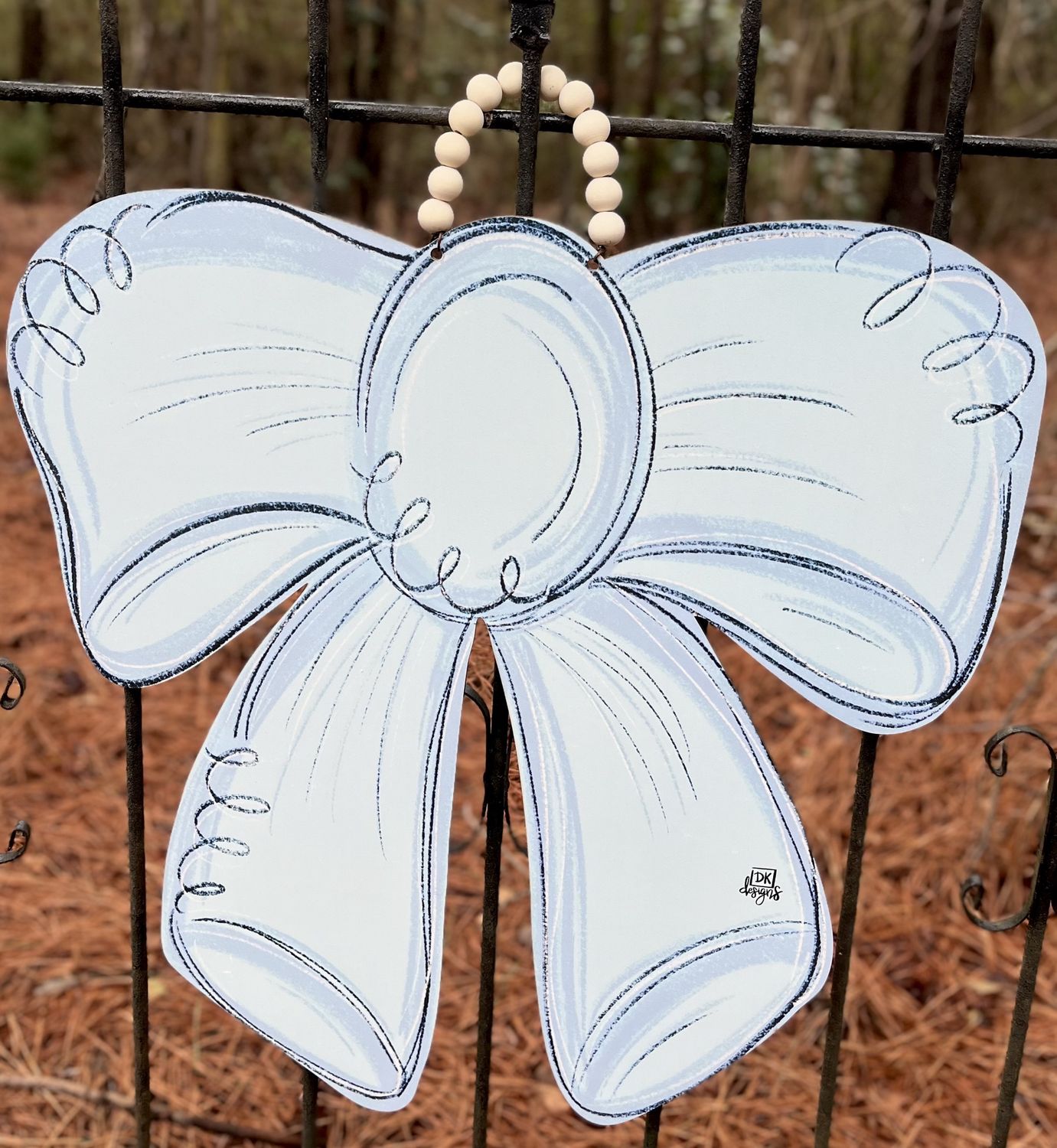 DK Designs Large Blue Bow Hanger