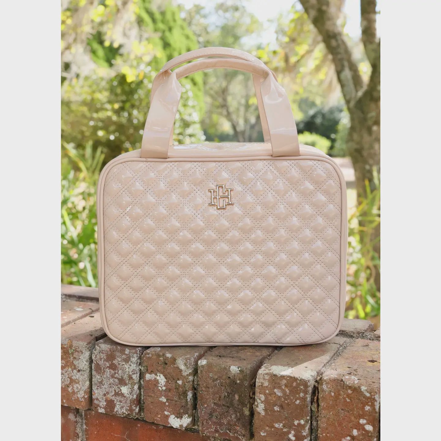 Caroline Hill Punta Cana Large Case Nude Patent Sq