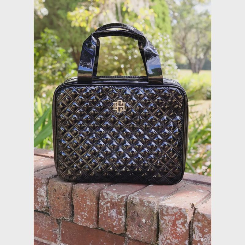 Caroline Hill Punta Cana Large Case Black Patent Sq