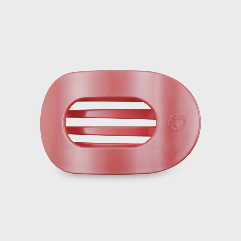 Teleties Calming Coral Medium Round Flat Hair Clip