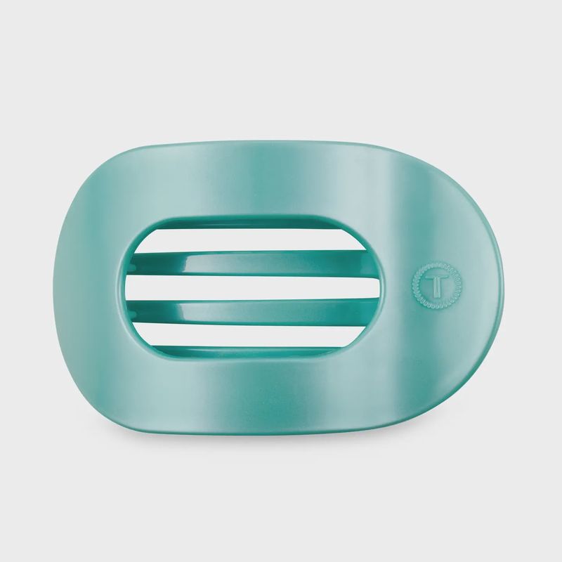 Teleties Totally Turquoise Large Round Flat Hair Clip