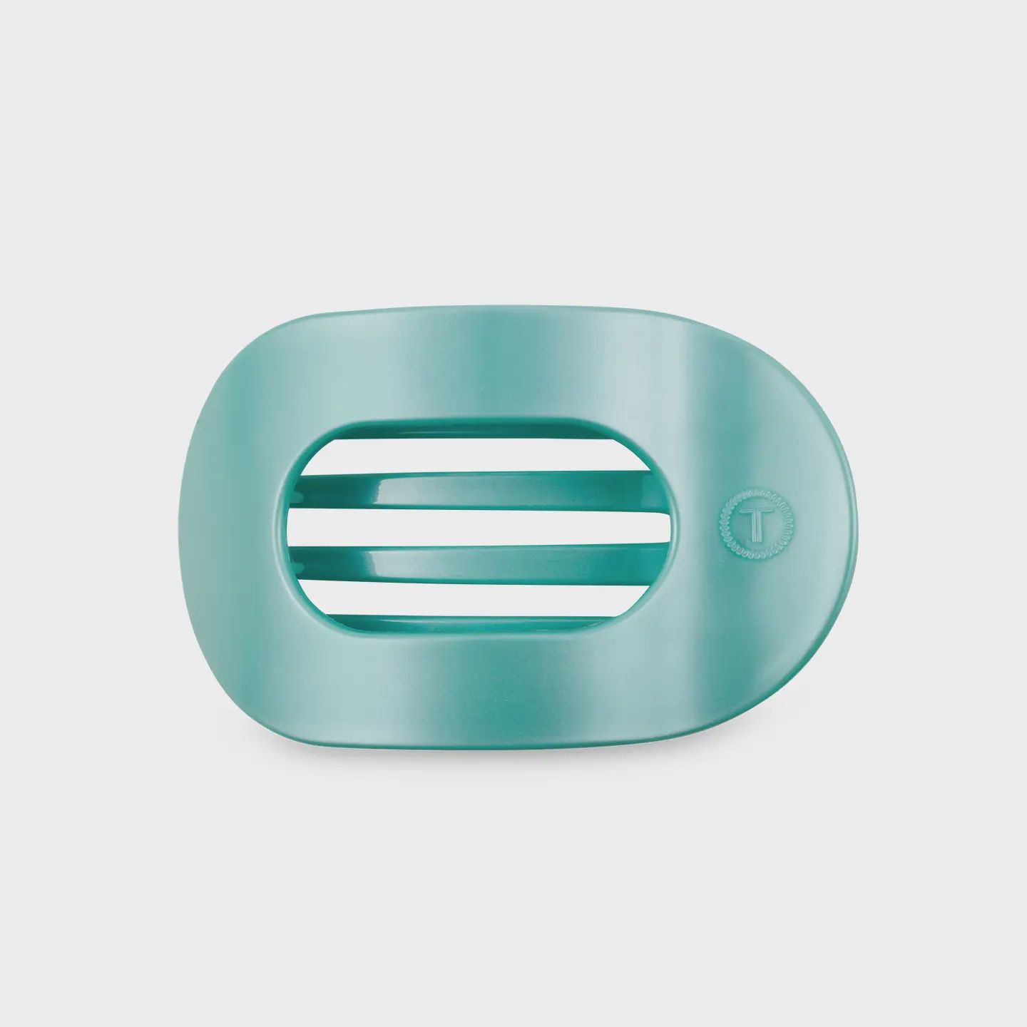 Teleties Totally Turquoise Medium Round Flat Hair Clip
