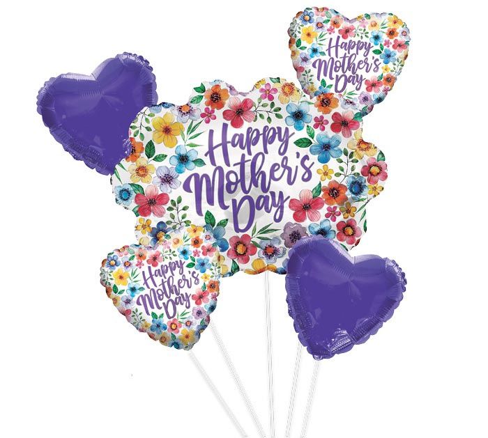 Classic Floral Happy Mother&#39;s Day Balloon Bouquet