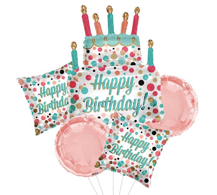Trendy Happy Birthday Balloon Bouquet