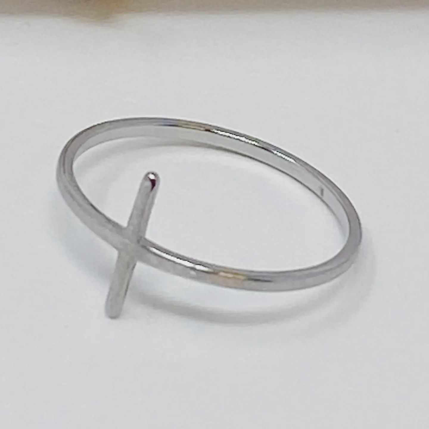 Ellison + Young Side Cross Ring- Silver