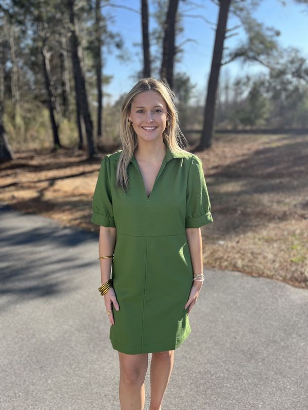 Jade Willow Collar Shift Dress