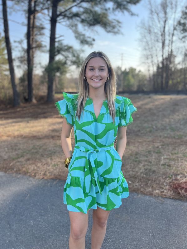 Joy Joy Aqua Arial Dress