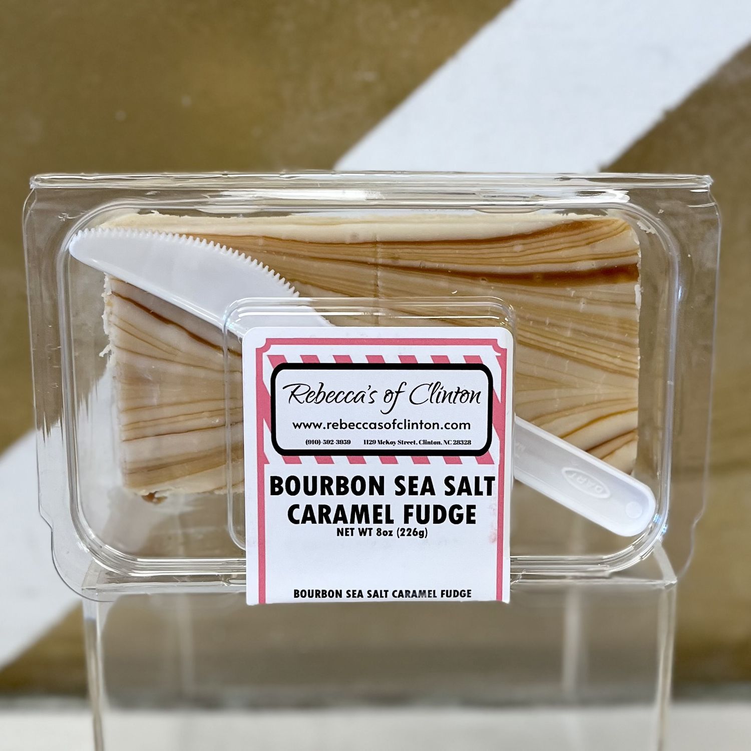 Rebecca&#39;s of Clinton Bourbon Sea Salt Caramel Fudge