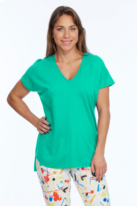 Lior Zoe Seafoam Short Sleeve Top