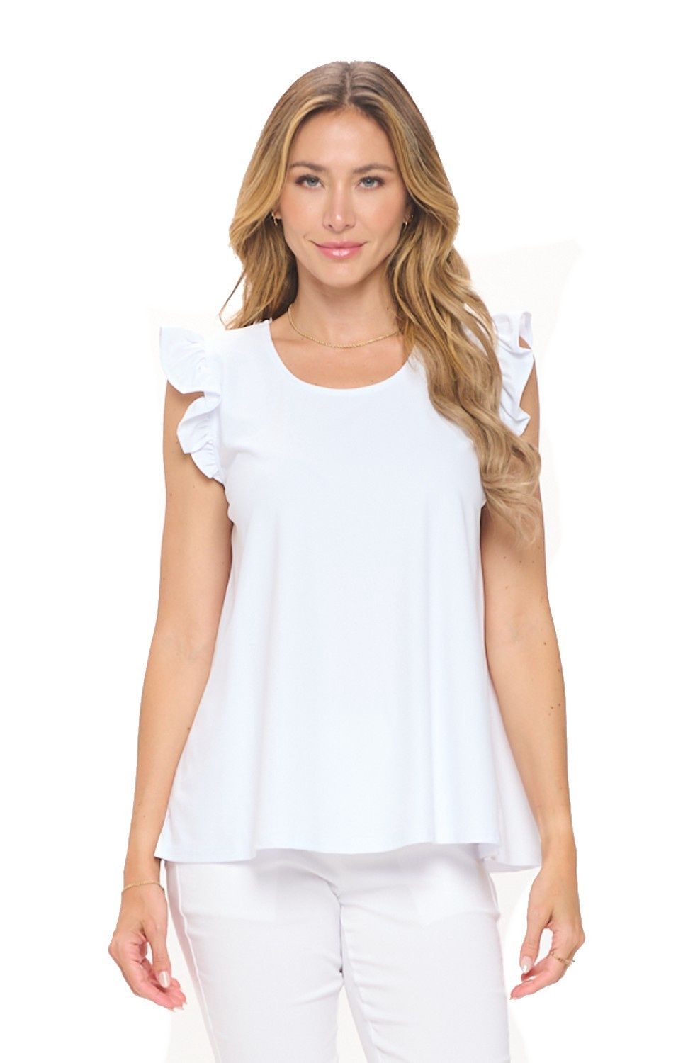 Aryeh Regina White Swing Top