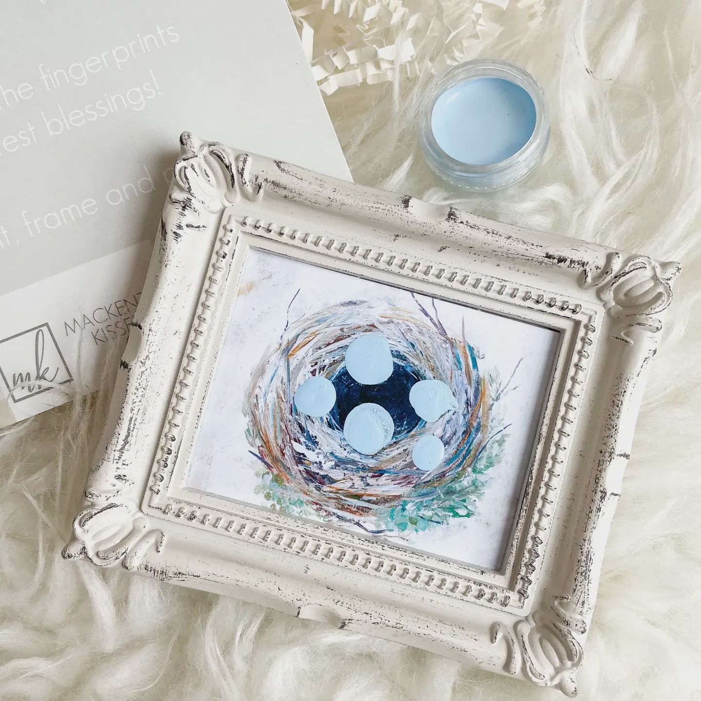 Mackenzie Kissel Art &#39;Blessed Nest&#39; Fingerprint Gift Set