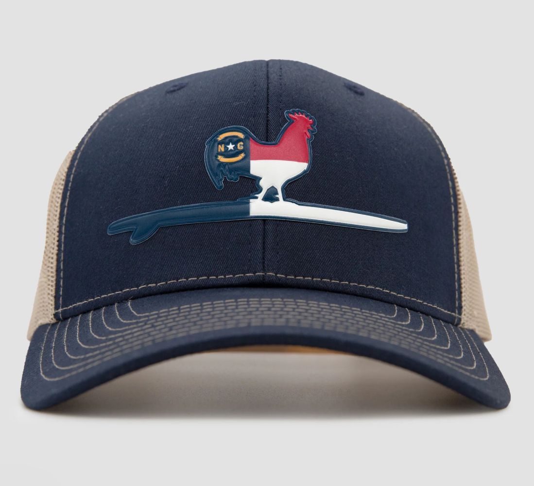 Beach and Barn State of Mind Snapback Hat- Navy/Khaki