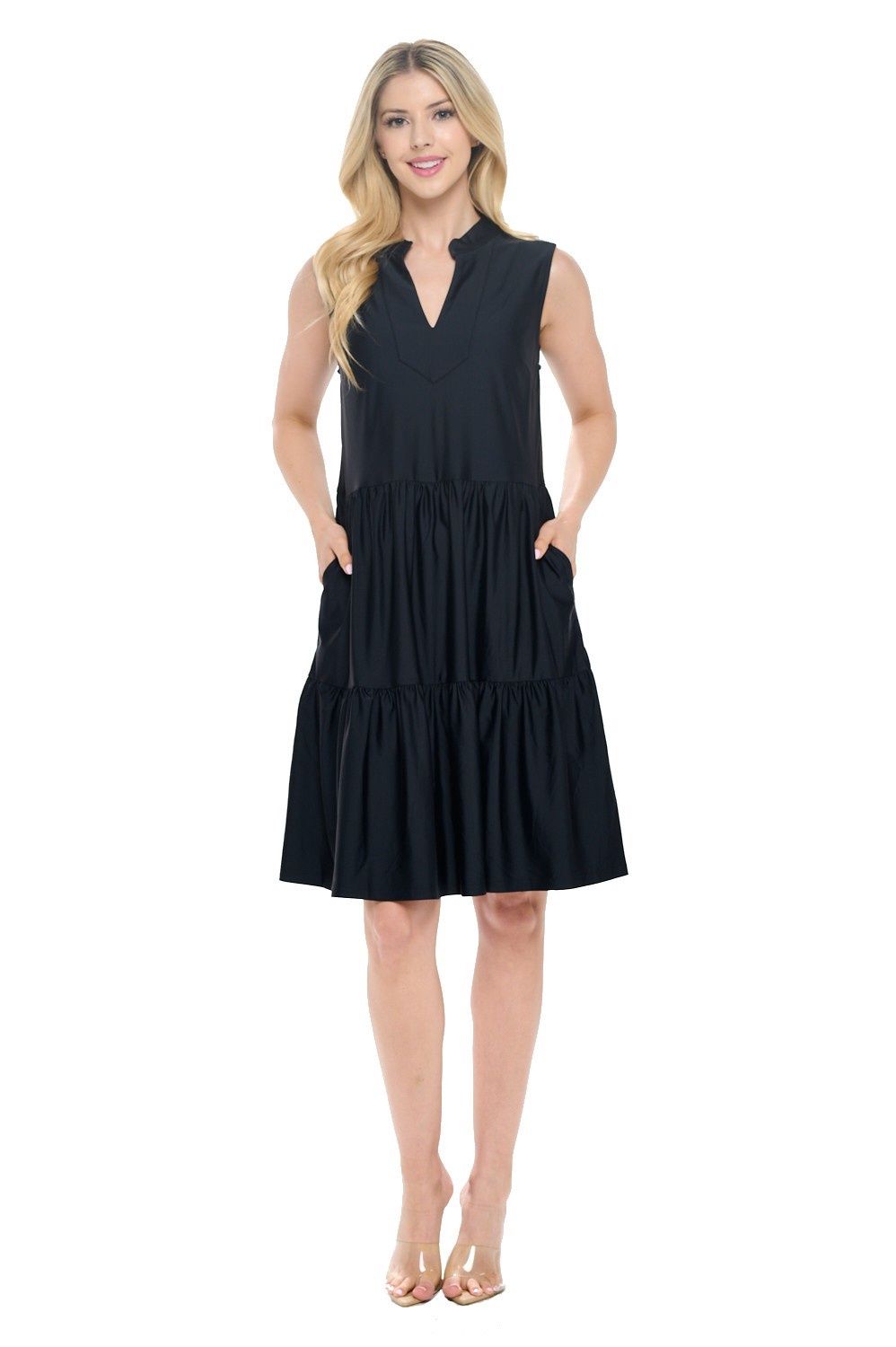 Aryeh Kendall Black Tiered Dress