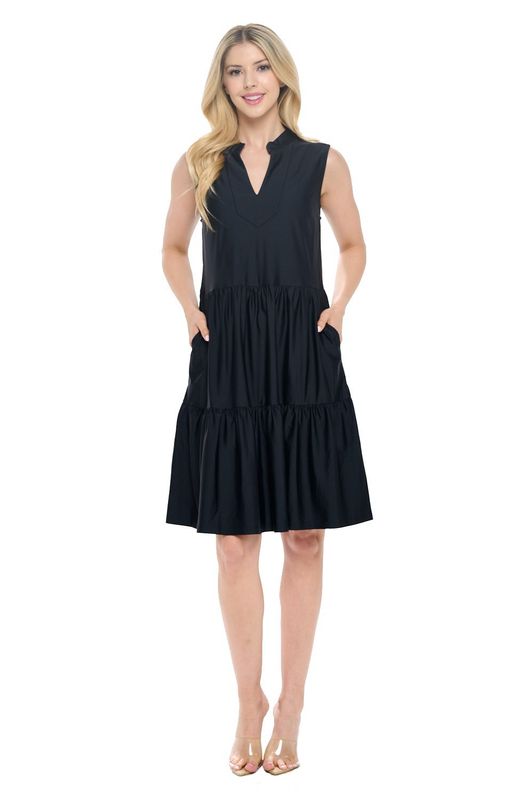 Aryeh Kendall Black Tiered Dress